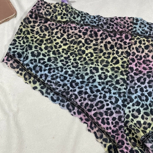 NEW Hanky Panky [ PLUS 3X ] Signature‎ Cheetah Rainbow Lace Boyshorts Panty - Picture 11 of 12